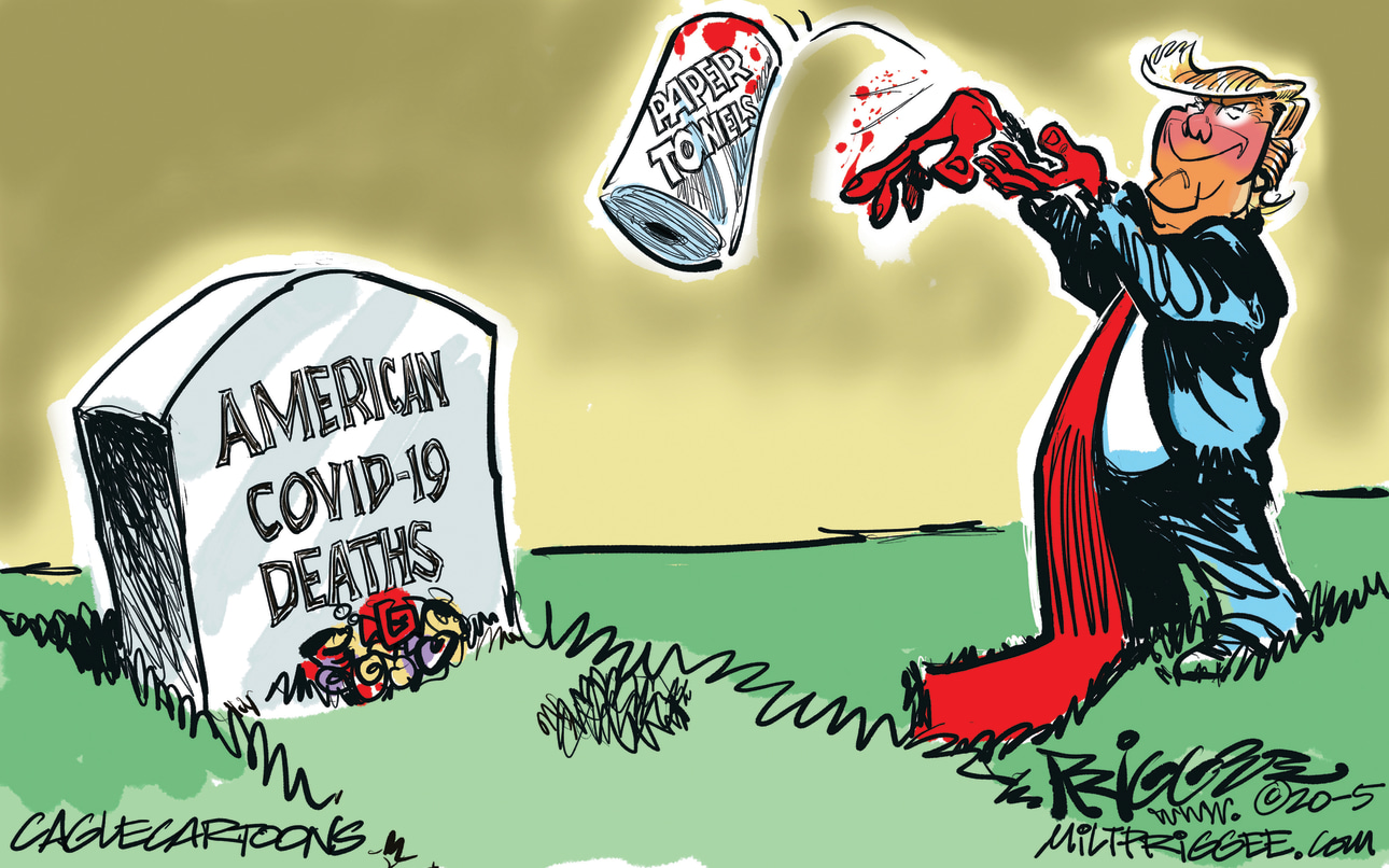 Coronavirus cartoons: Trump unveils plans to reopen country